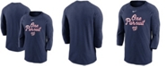 Nike Men's Navy Washington Nationals Local Phrase Tri-Blend 3/4th Sleeve Raglan T-shirt